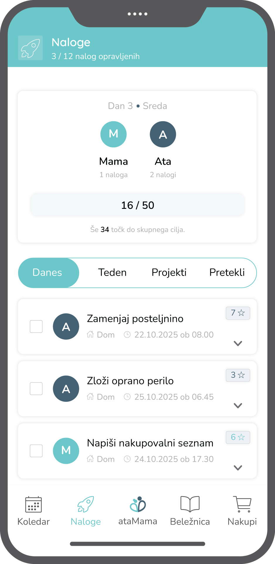 Misije in naloge